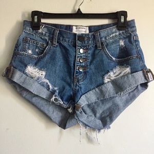 One Teaspoon bandits jean shorts